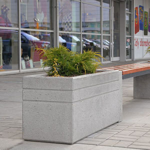 jardinière en béton / rectangulaire / contemporaine / pour espace public