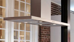 hotte de cuisine îlot / avec éclairage intégré / silencieuse