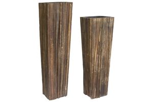 vase contemporain / en bois