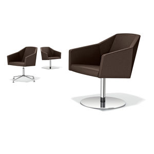 chaise visiteur contemporaine / en tissu / avec accoudoirs / tapissée