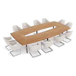 table de conférence / contemporaine / en bois / rectangulaire