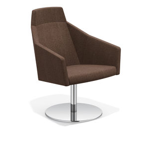 chaise visiteur contemporaine / avec accoudoirs / tapissée / pivotante