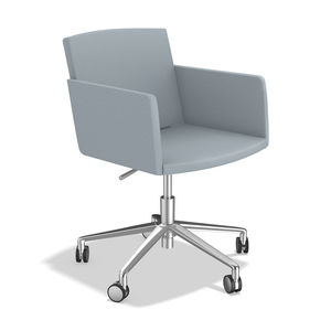 chaise de bureau contemporaine / à roulettes / avec accoudoirs / piètement étoile