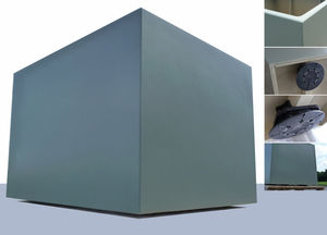 jardinière en plastique / carrée / sur mesure / contemporaine