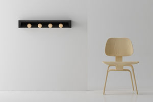 porte-manteau mural / contemporain / en bois / professionnel