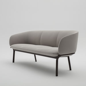 canapé compact / contemporain / en tissu / en acier à revêtement par poudre