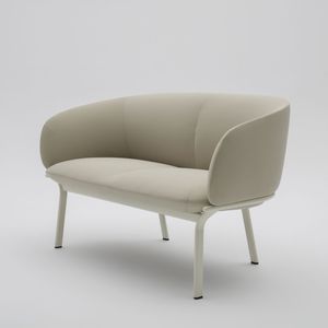 canapé compact / contemporain / en tissu / en acier à revêtement par poudre