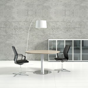 table de conférence contemporaine / en bois / ronde / pour bureau