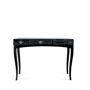 table console / design original / en plaqué bois / rectangulaire
