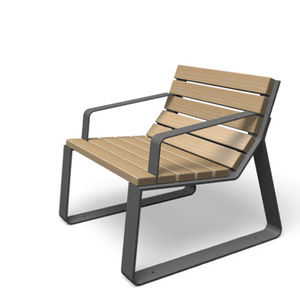 chaise de jardin contemporaine / avec accoudoirs / 100% recyclable / en métal