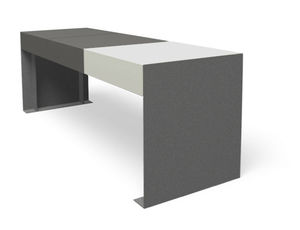 table contemporaine / en béton / rectangulaire / pour espace public