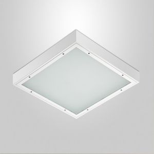 luminaire en saillie / à LED / carré / face en verre trempé