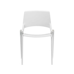 chaise visiteur contemporaine / attachée / empilable / en polyester