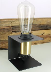 lampe de chevet / contemporaine / en métal peint / noire