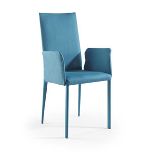 chaise contemporaine / avec accoudoirs / tapissée / en tissu