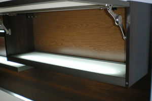 étagère murale / contemporaine / en acier inoxydable / lumineuse