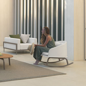 fauteuil contemporain / en tissu / en aluminium / avec revêtement amovible