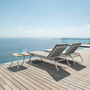 bain de soleil contemporain / en tissu / en aluminium / de jardin