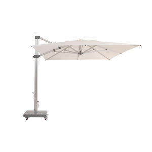 parasol déporté / en aluminium / à manivelle / avec éclairage intégré