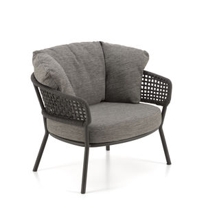 fauteuil contemporain / en tissu / en aluminium / en corde