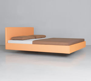 lit flottant / double / contemporain / en tissu