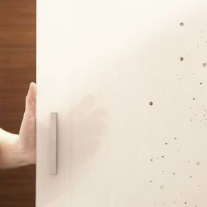 panneau en verre à motif / pour porte / translucide