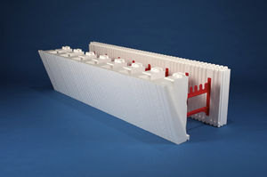 bloc de coffrage en polystyrène / pour mur / isolant / non combustible