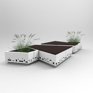 banc public / de jardin / contemporain / en métal