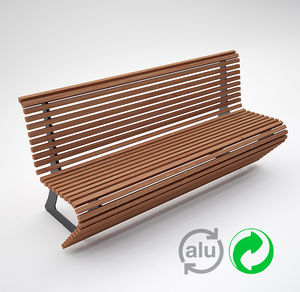 banc public / contemporain / en aluminium / en métal peint