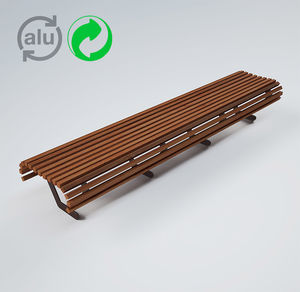 banc public / contemporain / en aluminium / en métal peint