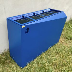 poubelle publique / en acier / en acier inoxydable / de tri sélectif