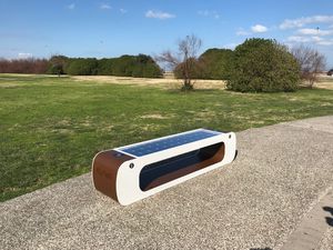 banc public / contemporain / en acier galvanisé / en acier corten
