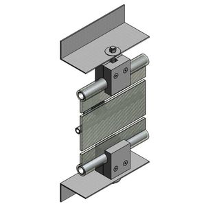 système de fixation en métal / pour façade