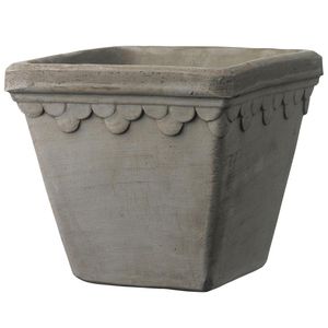 pot de jardin en terracotta / conique / carré