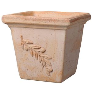 pot de jardin en terracotta / conique / carré