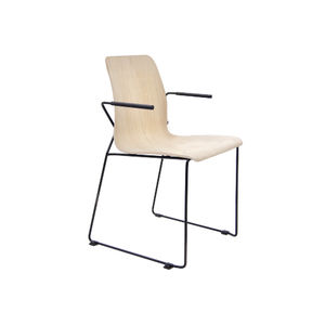chaise contemporaine / avec accoudoirs / luge / en tissu