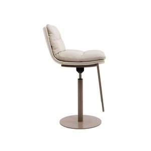 tabouret de bar contemporain / en cuir / professionnel / avec repose-pieds