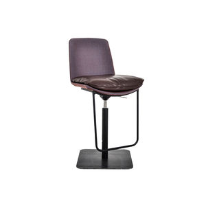 tabouret de bar contemporain / en cuir / professionnel / avec repose-pieds