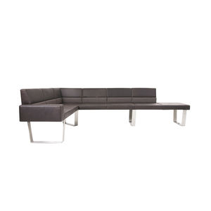 banquette modulable / contemporaine / en acier inoxydable / avec dossier
