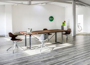 chaise visiteur contemporaine / pivotante / tapissée / avec accoudoirs
