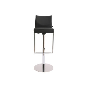 chaise de bar contemporaine / en tissu / en acier inoxydable / avec dossier haut