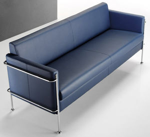 canapé contemporain / en cuir / en tissu / pour établissement public