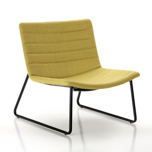 chauffeuse contemporaine / en tissu / en cuir / sans accoudoirs