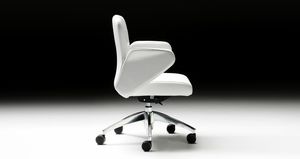 fauteuil de bureau contemporain / en tissu / en cuir / pivotant