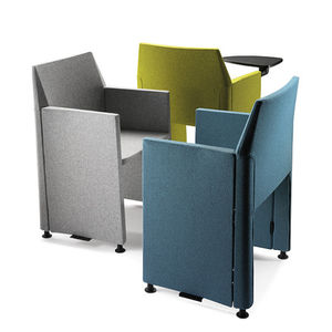 fauteuil visiteur contemporain / en tissu / à tablette / pliant