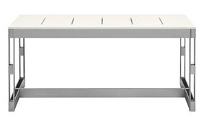 table contemporaine / en métal / en Corian® / rectangulaire