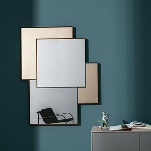 miroir mural / contemporain / rectangulaire / en aluminium