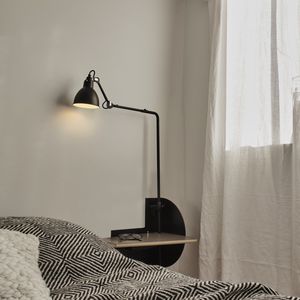 lampe de chevet / contemporaine / en aluminium / noire