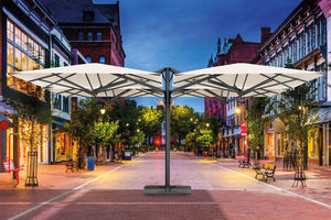 parasol quadruple / professionnel / en inox / en aluminium