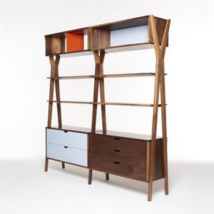 étagère modulable / contemporaine / en chêne / en noyer américain